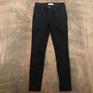 Madewell 9” high rise skinny jeans black 26 EUC